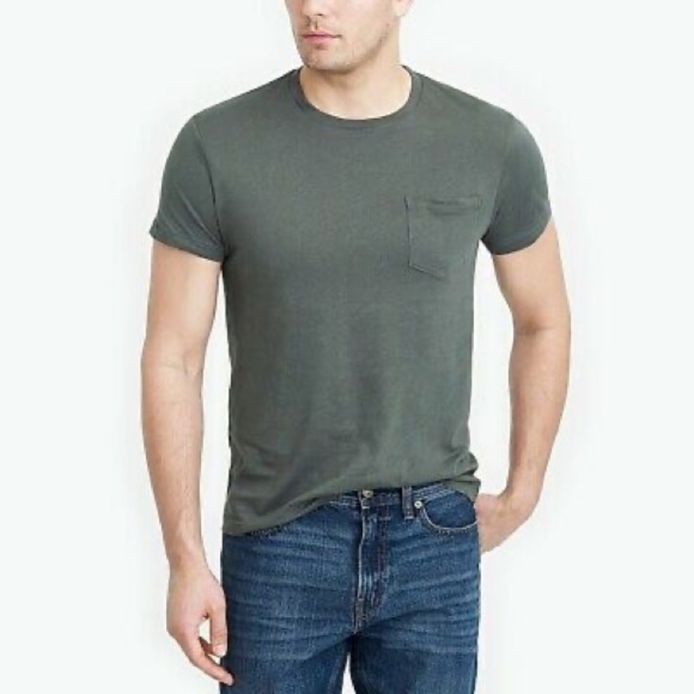 J Crew Factory Slim Washed jersey pocket tee 53623